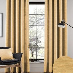Nefertiti Home Yellow Set of 2 Floral Black Out Long Door Curtain-image-66