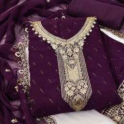 Maroosh Embroidered Silk Georgette Unstitched Dress Material-image-17