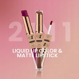RED 4 Double Matt 2 In 1 Liquid Lipstick - 8 g - Shade Number - 110 image 4