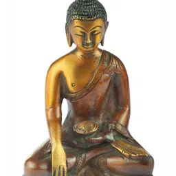 Exotic India Brown Buddha Figurine Showpiece-image-54