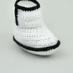FUNKRAFTS Kids Handmade Crochet Pure Wool Booties-27