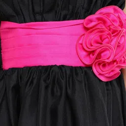 Pink Chick Colourblocked Fit & Flare Dress-image-77