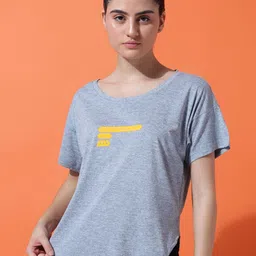 MKH Women Printed Applique T-shirt-image-8