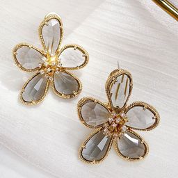 Just Lil Things Artificial Stones Studded Floral Shaped Studs-42