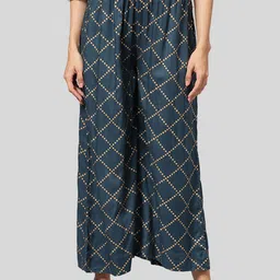 Kryptic Women Printed Flared Lounge Pants-image-21