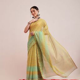 KALINI Zari Chanderi Saree-image-74