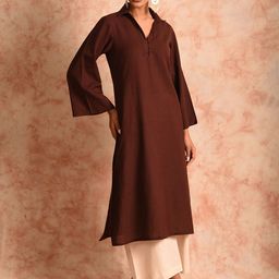 JHALAKK BY LAALZARI Shirt Collared Tunic With Palazzos Co-Ords-image-30