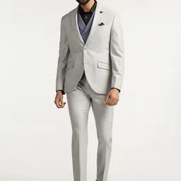 Blackberrys Self-Design Slim Fit Single-Breasted 3 Piece Suits-image-14