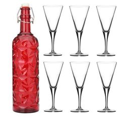 SOMIL Red Glass Airtight Can Bottle-image-98