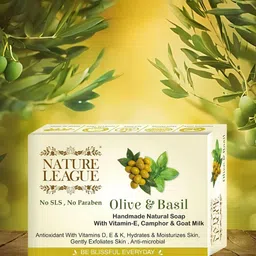 NATURE LEAGUE Set Of 14 Olive & Basil Skin Nourishing Cooling Soap - 100 g Each-33