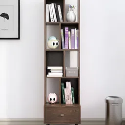 HEXA RED Brown Moisture & Termite Resistant Free Standing Book Shelf image 3