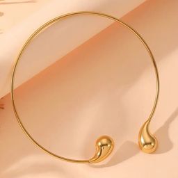 Estailo fashion Gold-Plated Choker Necklace-image-87