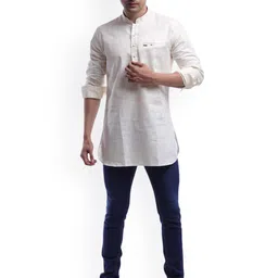 HAMSAFAR Men Khadi Pathani Kurta-picture-24