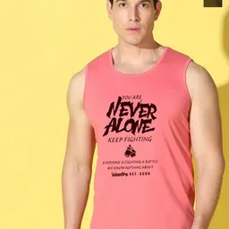 WOOSTRO Pack Of 2 Printed Combed Cotton Gym Vests VWS26(ALONE PEACH)(RUN OLIVE)-image-75
