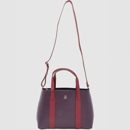 Tommy Hilfiger Women Brand Logo Printed Structured Handheld Bag-image-89