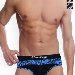 COOLZY Pack Of 3 Printed Mid Rise Briefs - EOSHBF3K019-S-picture-24