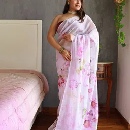Anouk Floral Organza Saree-picture-19
