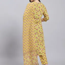 Anouk Rustic Women Floral Printed Regular Kurta with Trousers & With Dupatta image 3