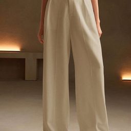 Chemistry Women Relaxed Straight Leg High-Rise Pleated Trousers-image-71