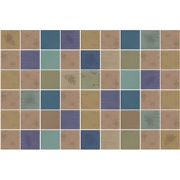 INDIAN ROYALS Blue & Green Small Square TilePrinted Self-Adhesive & Durable Wall Sticker-7