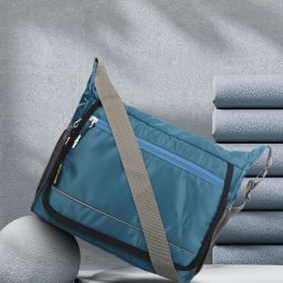 Blue Men & Women Sling Bag Nylon Sling Cross Body Travel Office Business Messenger one Side Shoulder Bag-image-42