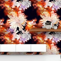 ArtzFolio Printed UV-Resistant Anti-Bacterial Japanese Chrysanthemums Imprints Peel & Stick Wallpaper-image-99