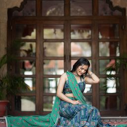 TASRIKA Printed Semi-Stitched Lehenga & Unstitched Blouse With Dupatta image 2