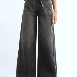 Flying Machine Women Relaxed Fit High-Rise Light Fade Stretchable Jeans-image-90