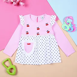 V-Mart Girls Polka Dots Printed Fit & Flare Midi Dress-image-64