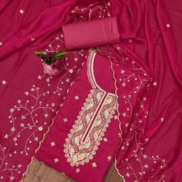 Rangtulika Ethnics Embroidered Unstitched Dress Material-picture-0