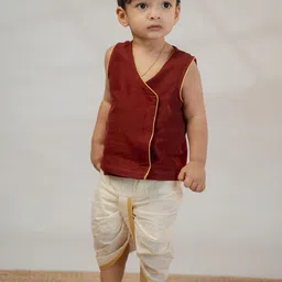 MIRALI Boys Solid Cotton Kurta with Dhoti Pant-image-29