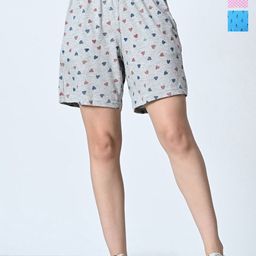 BAESD Women Printed High-Rise Shorts-image-92