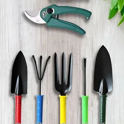 DeoDap 6-Pcs Green & Black Garden Tools-image-4