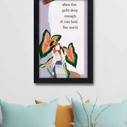 RANDOM Purple & Green Inspirational Quote Printed Synthetic Wood Wall Frame-picture-46
