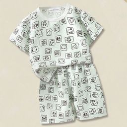 FOREVER FRIDAY Boys Printed Round neck T-shirt With Shorts-picture-19
