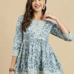 HERE&NOW Floral Print Pure Cotton Top-picture-46