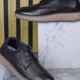 Mochi Men Textured Leather Derbys-image-12