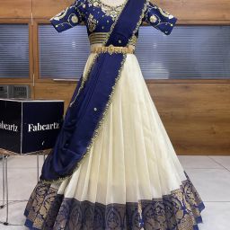 Self Design Semi Stitched Lehenga Choli-image-42