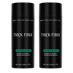 Thick Fiber Set of 2 Hair Building Fibers 25 g each - Dark Brown-19