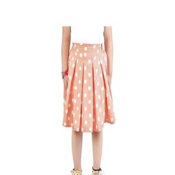 Klowvila Fashion Kids Polka Dot Polycrape Pleated Casual Skirt-image-24