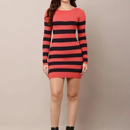NoBarr Striped Bodycon Mini Dress-picture-23