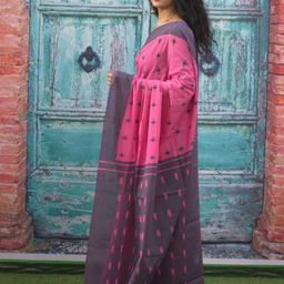 Pinkcity Trade World Pink Pure Cotton Ikat Sarees-picture-39