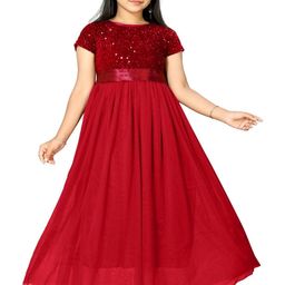 Texaso Premium Net Fit & Flare Maxi Dress-picture-19