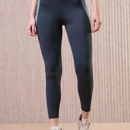 Technosport Women Colourblocked Slim Fit Sports Tights With Elastoplus-image-96