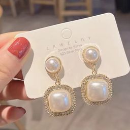 ONUYX Gold Plated Geometric Drop Earrings-15