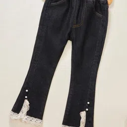 YK Girls Comfort Relaxed Fit Light Fade Embellished Stretchable Jeans-picture-48