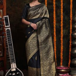 all about you Woven Design Zari Pure Silk Banarasi Saree-image-63