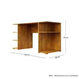 HEXA RED Brown Engineered Wood Study Table For Work From Home Students & Computer Table image 5