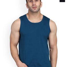 SLOWLORIS Pack Of 2 Sleeveless Bio Washed Combed Cotton Gym Vests-picture-45