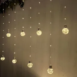 xergy ENORMITY Yellow  Flickering Ball Rice Shaped LED String Lights image 3